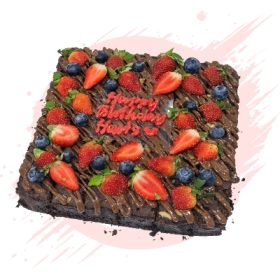 Strawberry & Blueberry Nutella Brownies 8"
