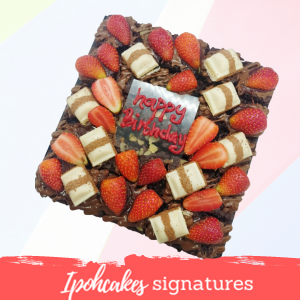 Kinder Bueno & Strawberry Brownies 8"