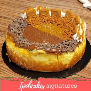 Mix Topping Nutella & Biscoff Burnt Cheese Cake 9"