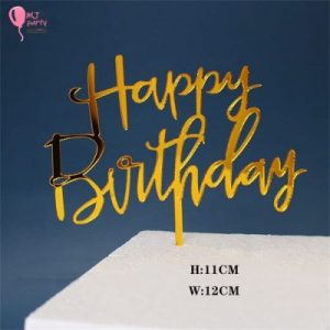 Happy Birthday Gold Topper
