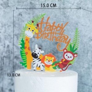 Happy Birthday Animal Jungle topper