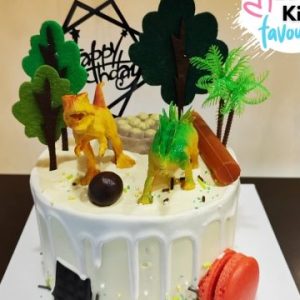 [RS] Yellow Dinosaur Theme Cake