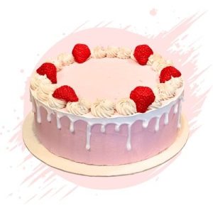Vanilla Strawberry Cake 9"