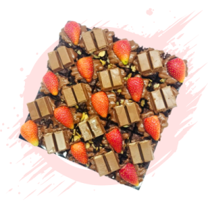 Strawberry & KitKat Brownies 7"