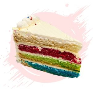 Slice Cake - Rain bow Cake